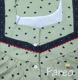 Rayon With Pockets, Half Open Large Printed Nighty