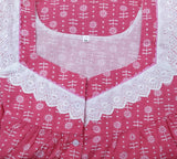 Soft Cotton With Pockets, Half Open Xlarge Printed Nighty