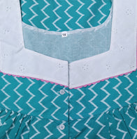 Soft Cotton With Pockets, Half Open Xlarge Printed Nighty