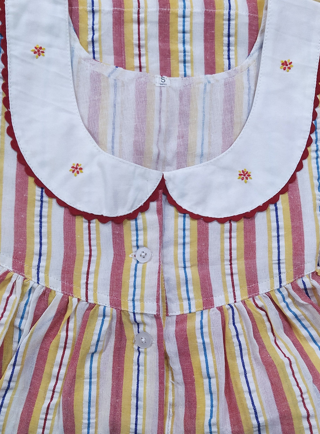 Bantex With Pockets, Half Open Small Printed Nighty