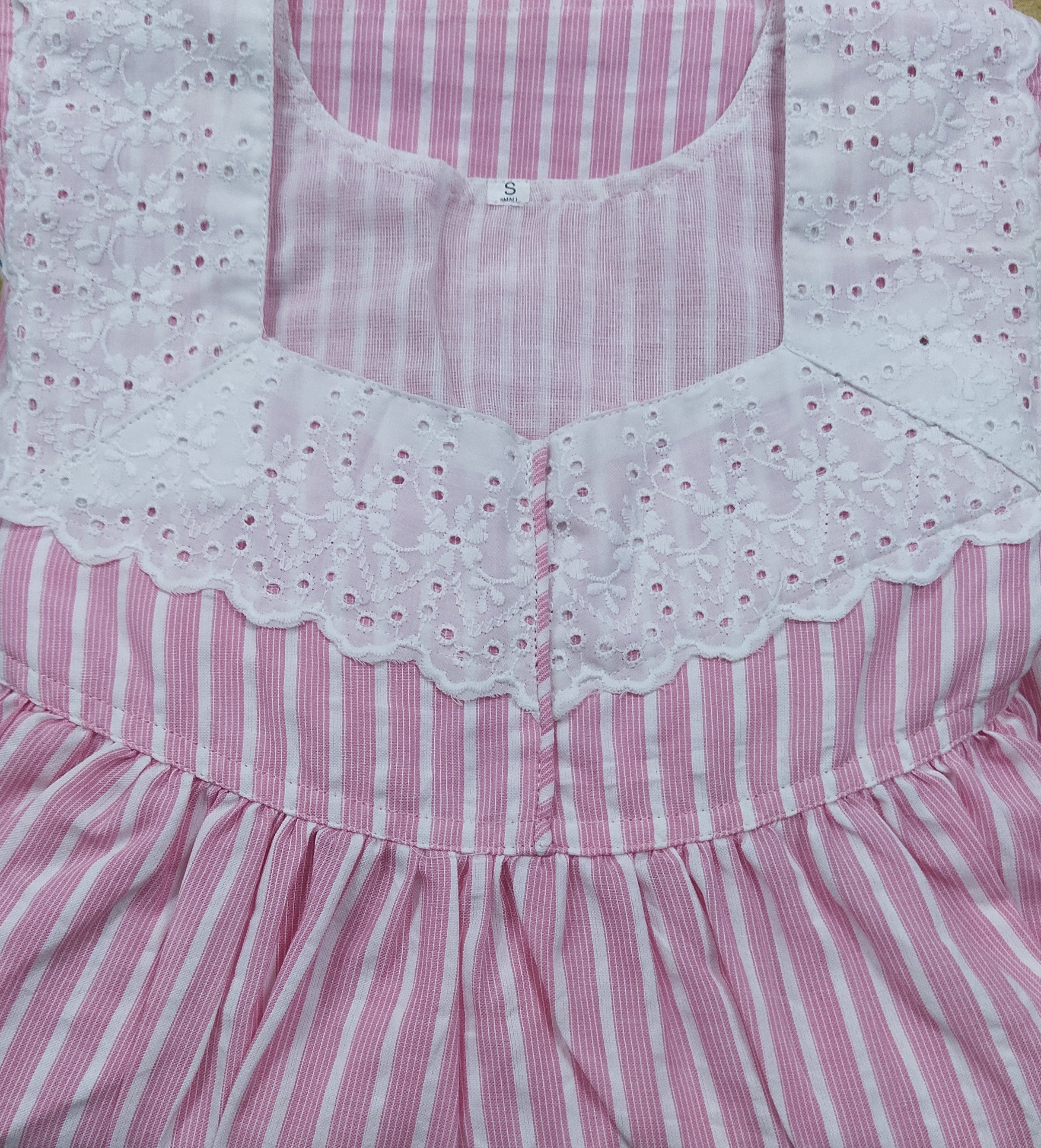 Cotton With Pockets, No Open Small Printed Nighty