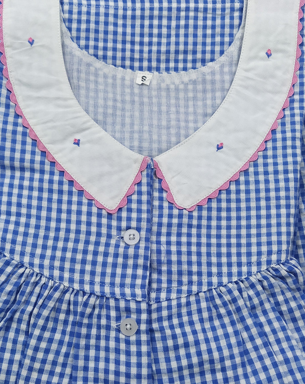 Bantex With Pockets, Half Open Small Printed Nighty