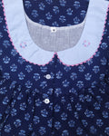 Soft Cotton With Pockets, Half Open Medium Printed Nighty
