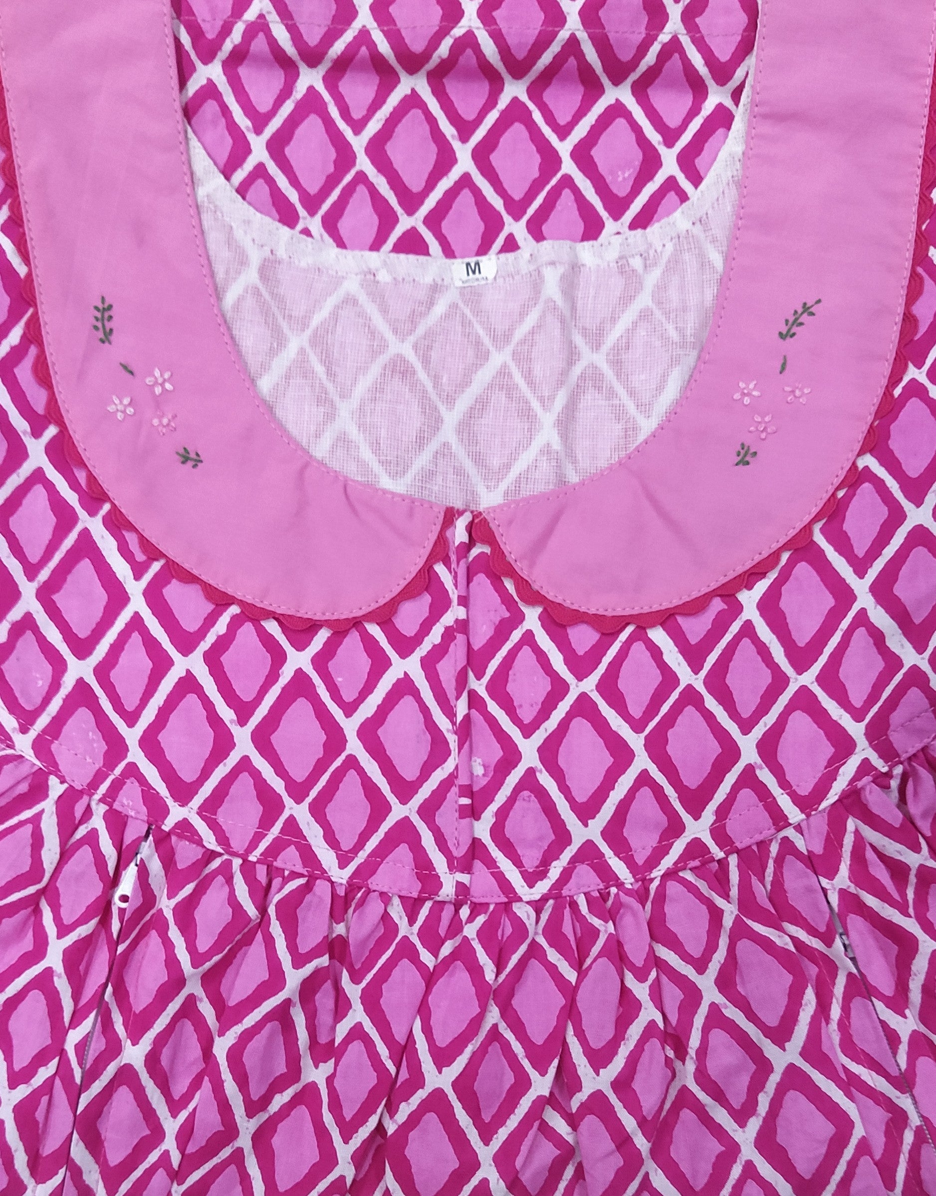 Cotton Side zip, With Pockets Medium Printed Nighty