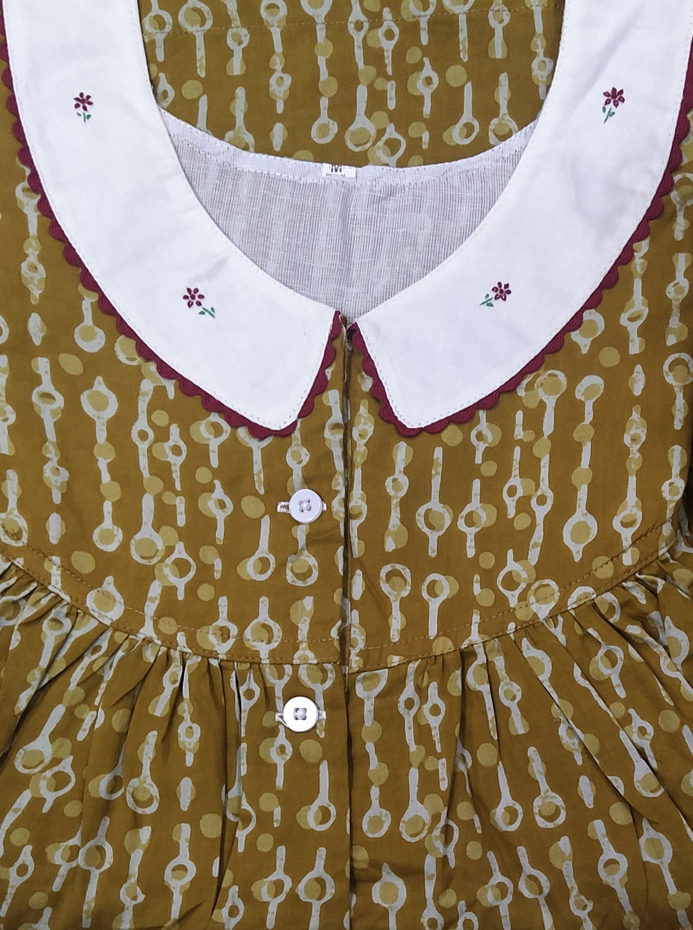 Soft Cotton With Pockets, Half Open Medium Printed Nighty