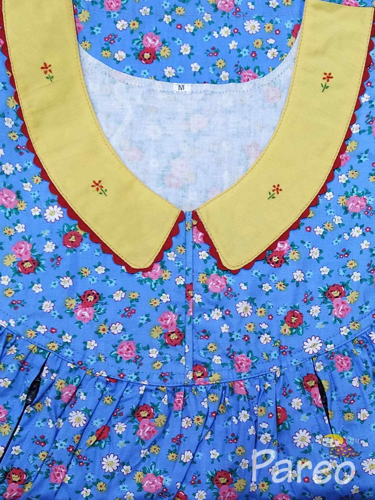 Cotton Side zip, With Pockets Medium Printed Nighty