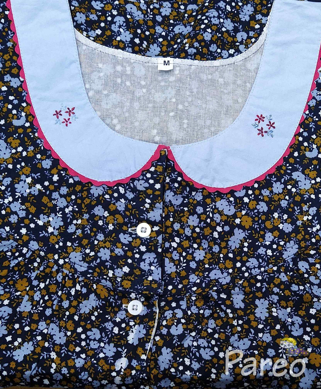 Rayon With Pockets, Full Open Medium Printed Nighty