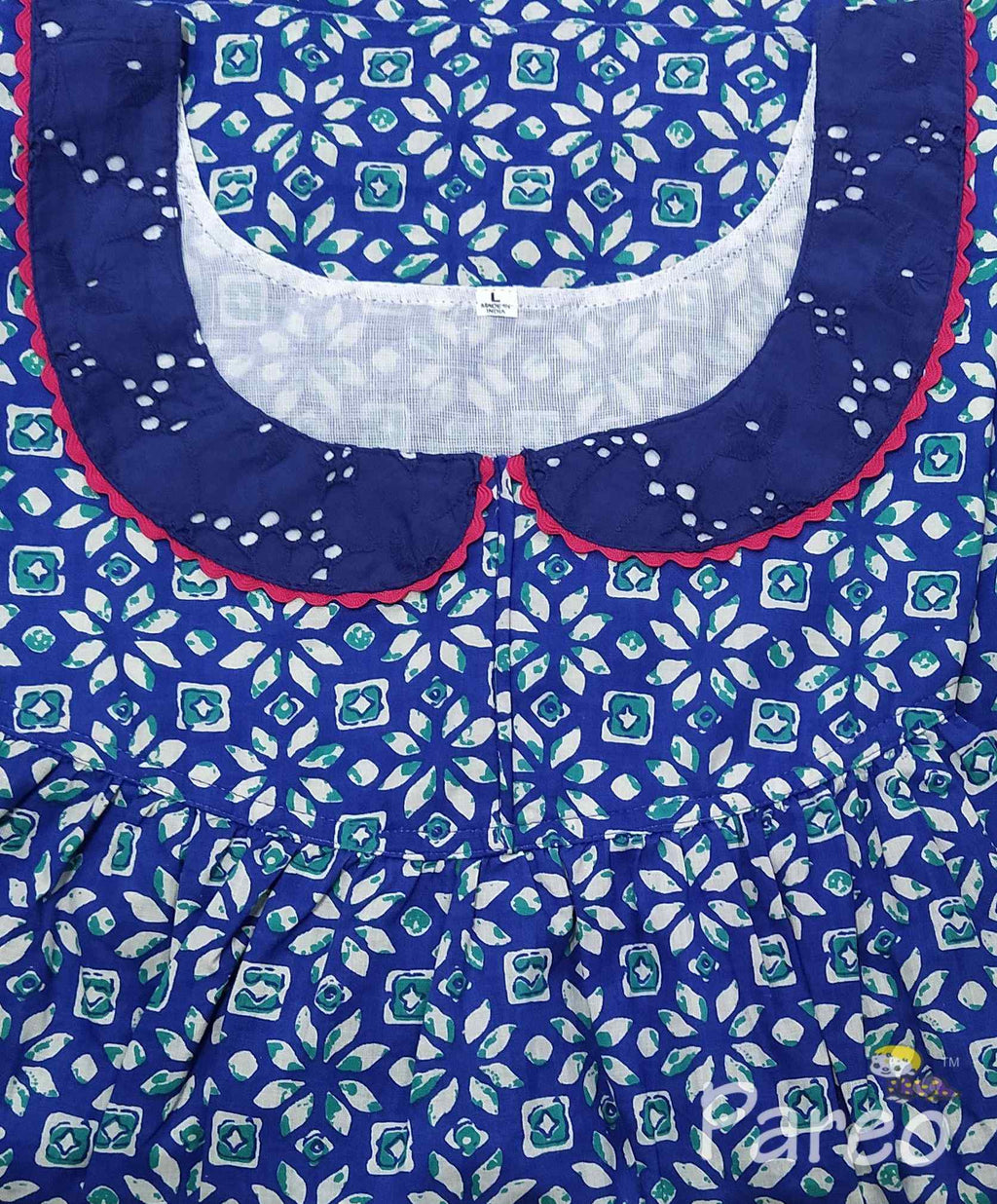 Cotton With Pockets, No Open Large Printed Nighty