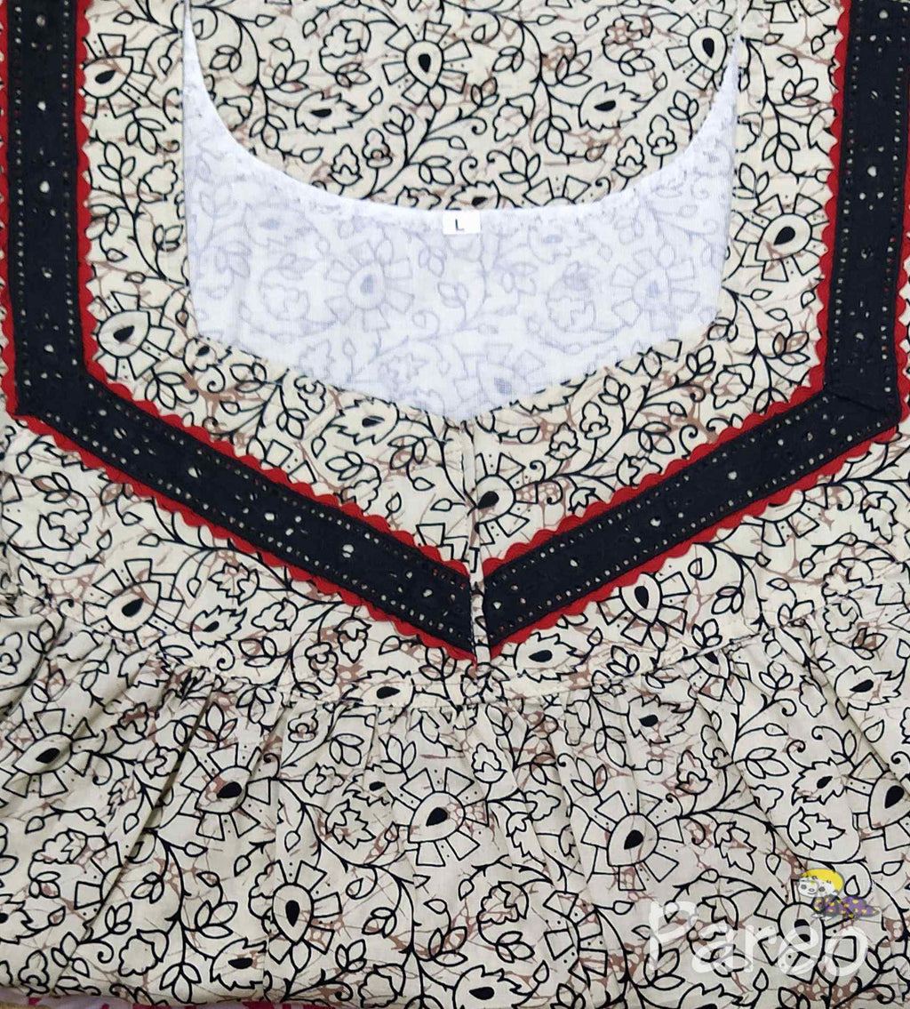 Cotton  Large Printed Nighty No open