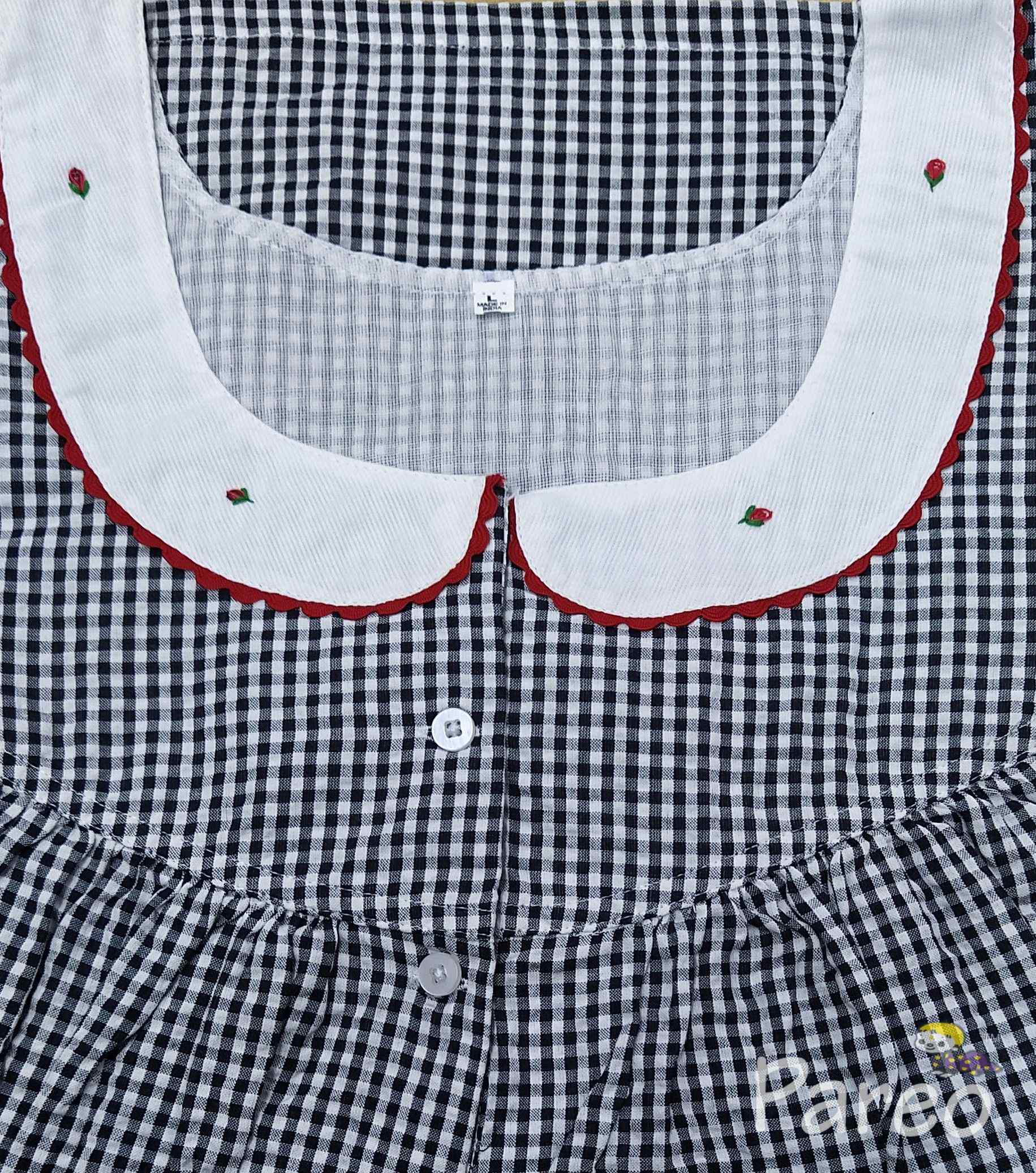 Bantex With Pockets, Half Open Large Printed Nighty