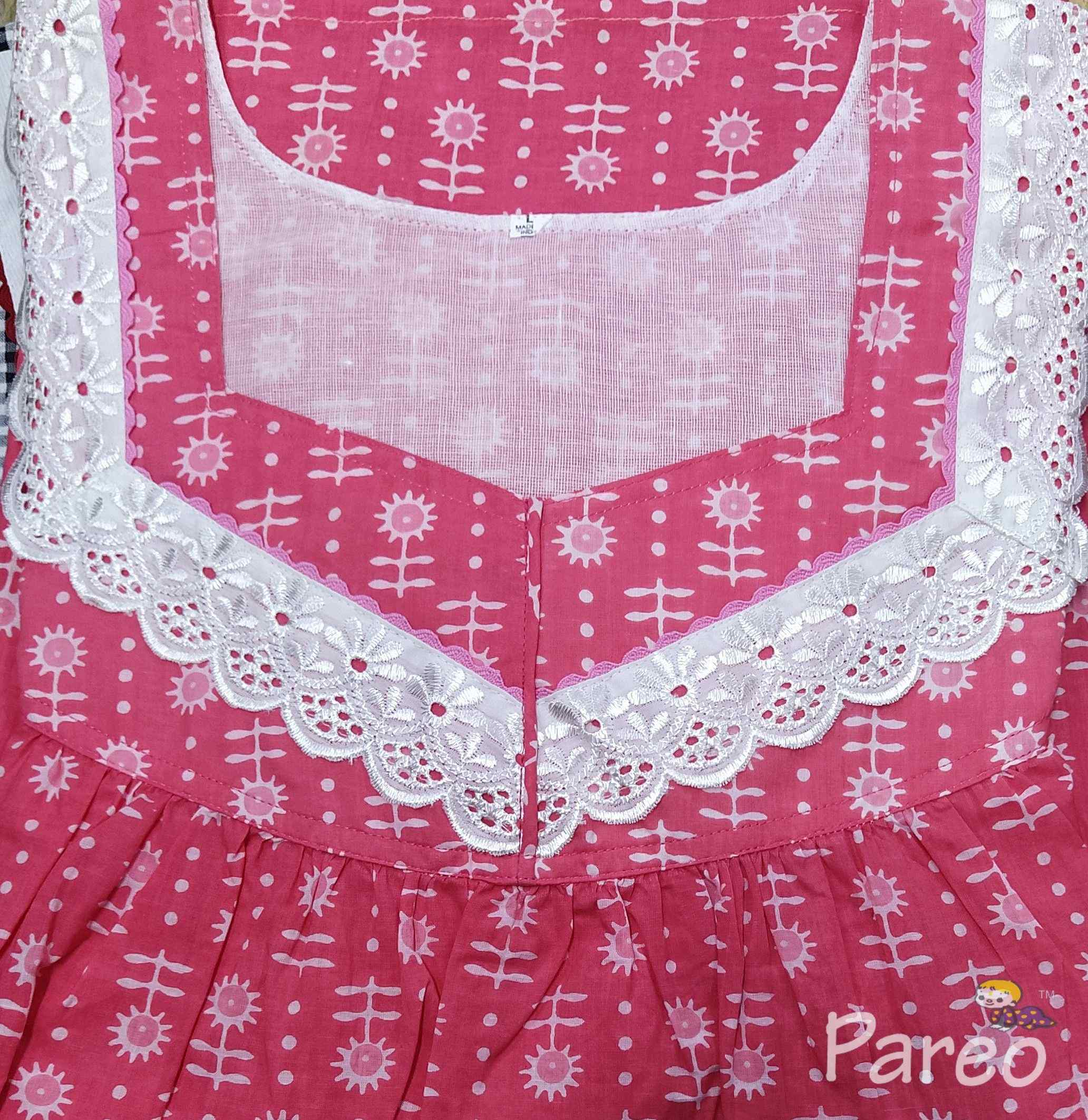 Soft Cotton With Pockets, No Open Large Printed Nighty