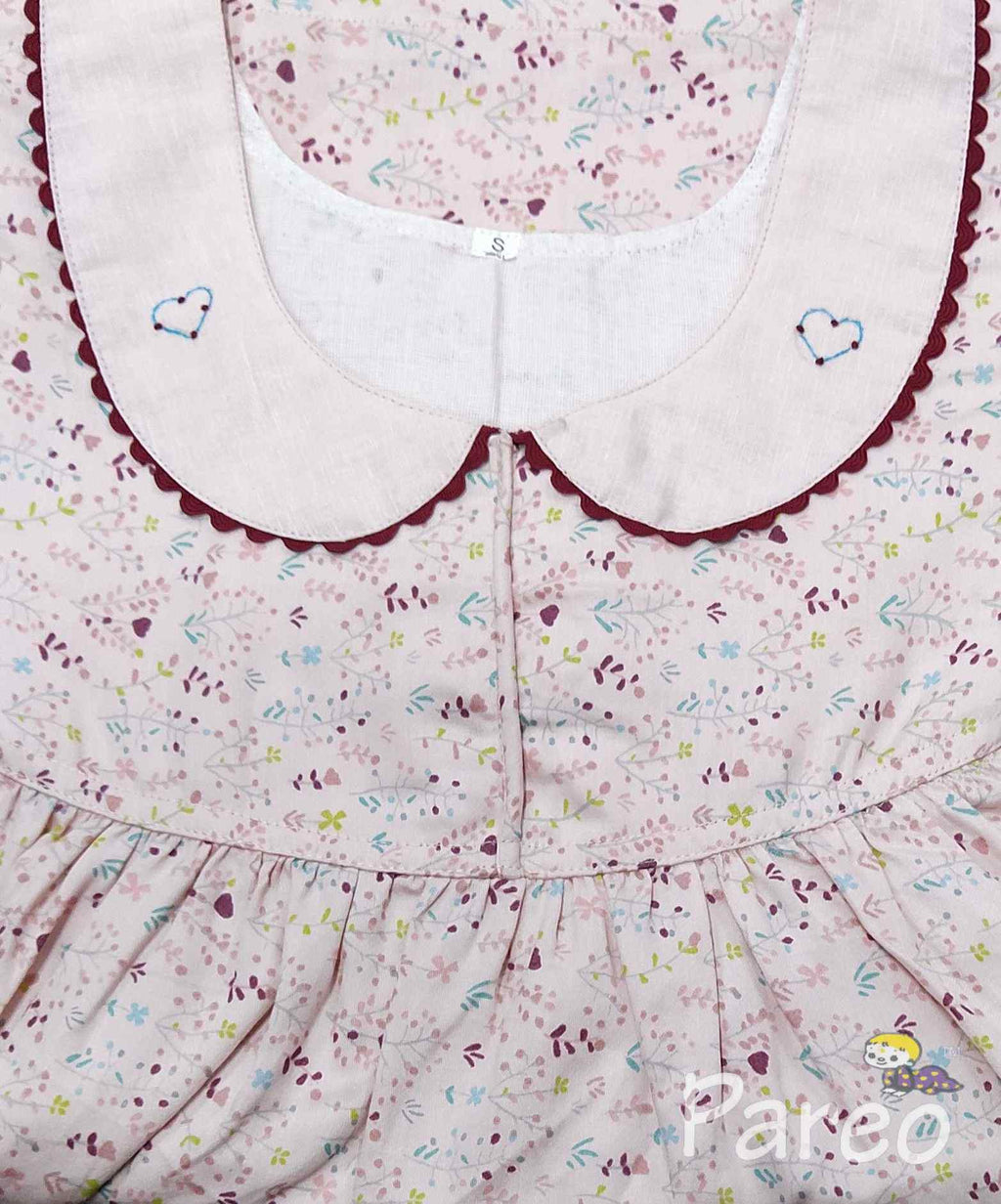 Rayon With Pockets, No Open Small Printed Nighty