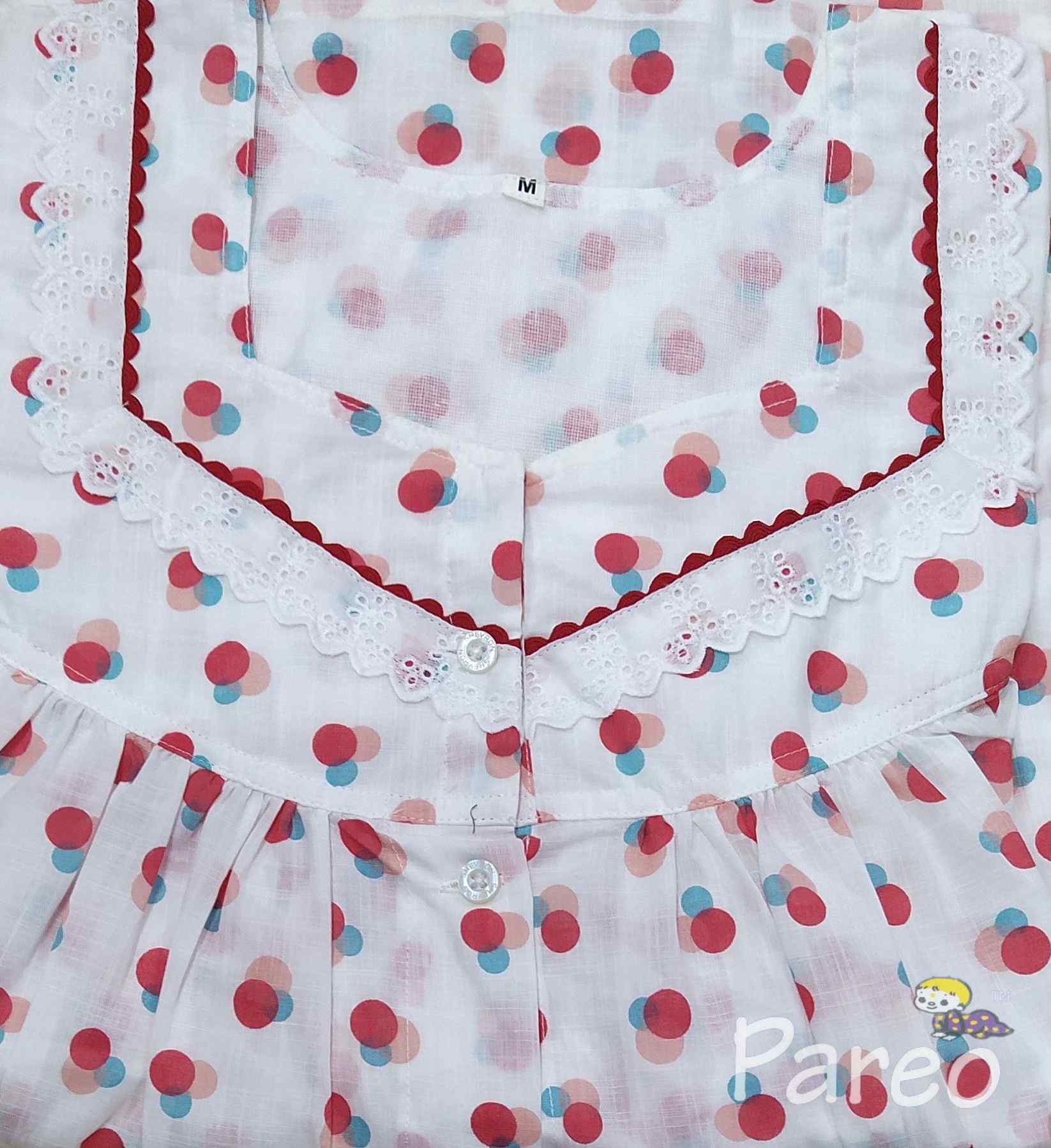 Soft Cotton With Pockets, Full Open Medium Printed Nighty