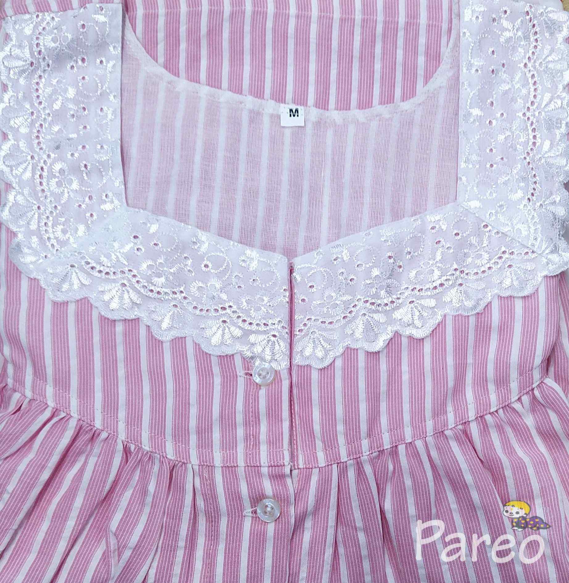 Bantex With Pockets, Full Open Medium Printed Nighty