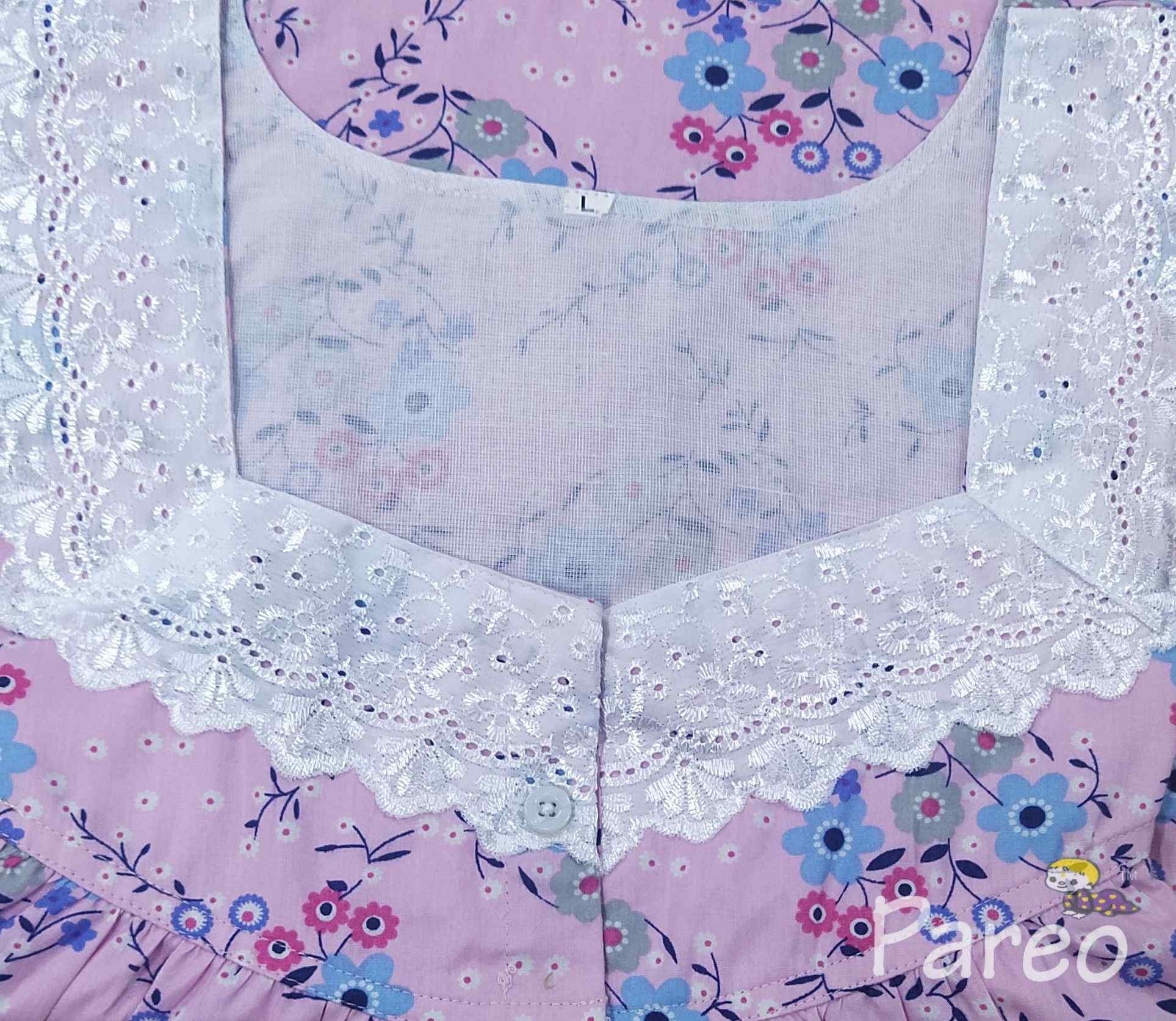 Cotton Full Open Large Printed Nighty