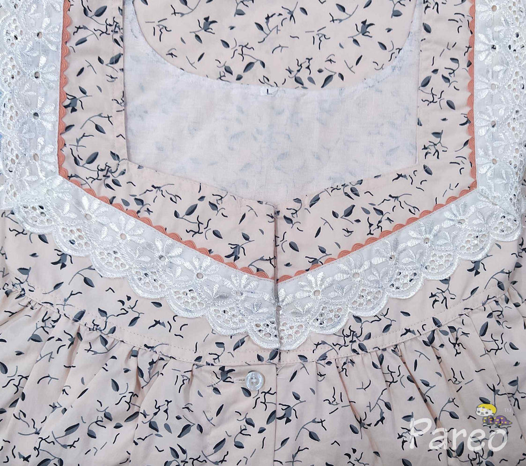 Cotton Full Open Large Printed Nighty