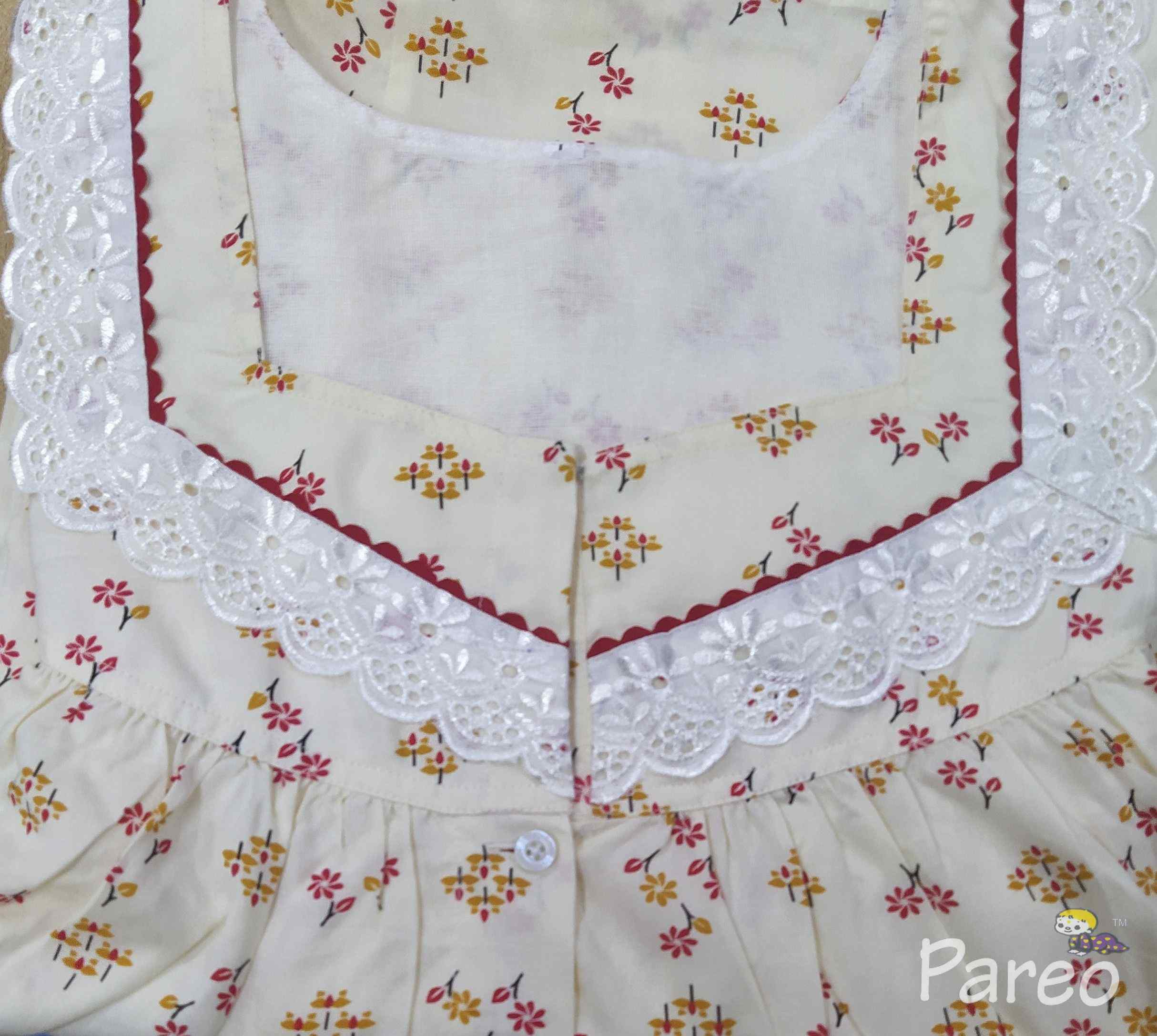 Cotton Full Open Large Printed Nighty