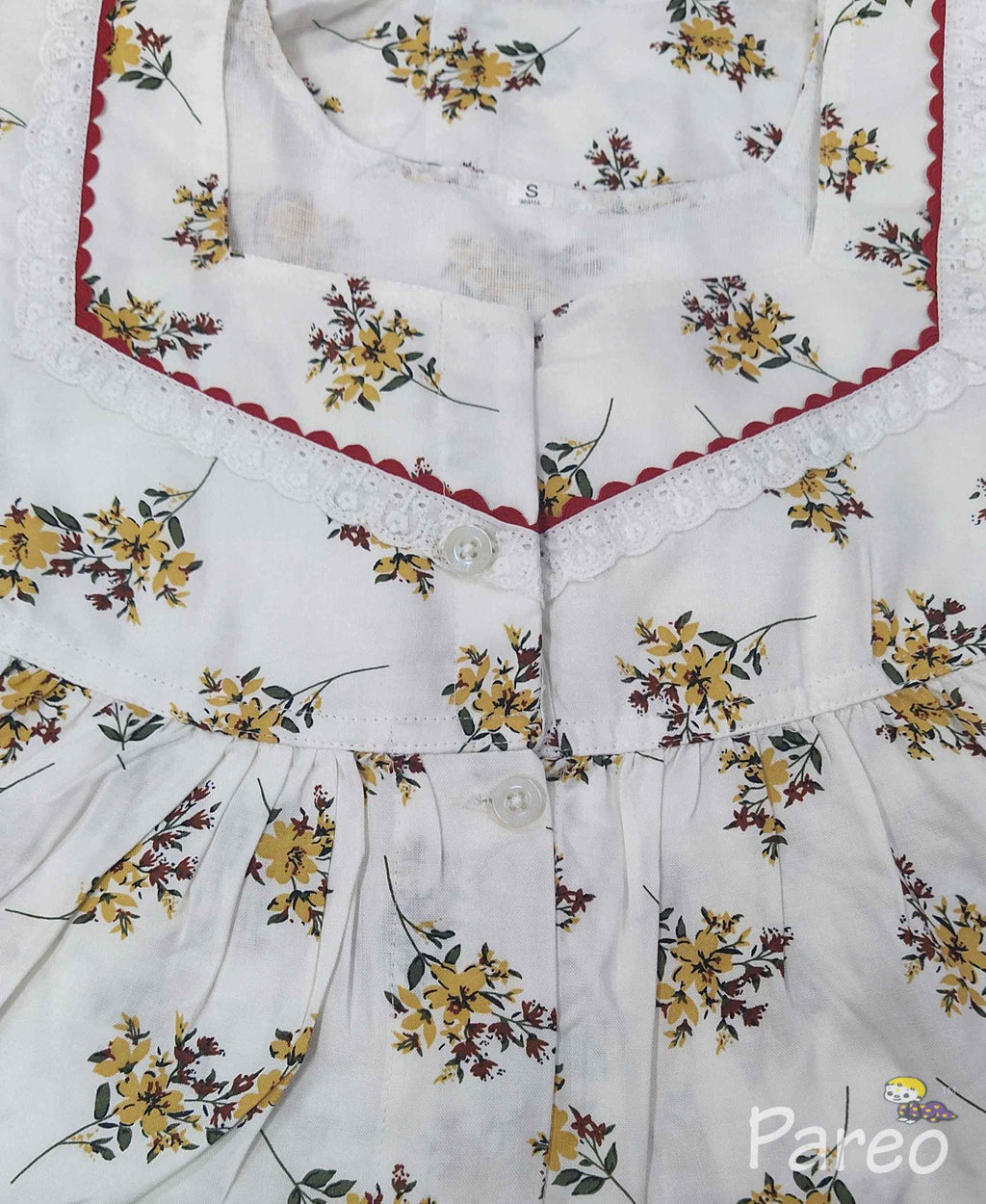 Rayon Full Open Small Printed Nighty