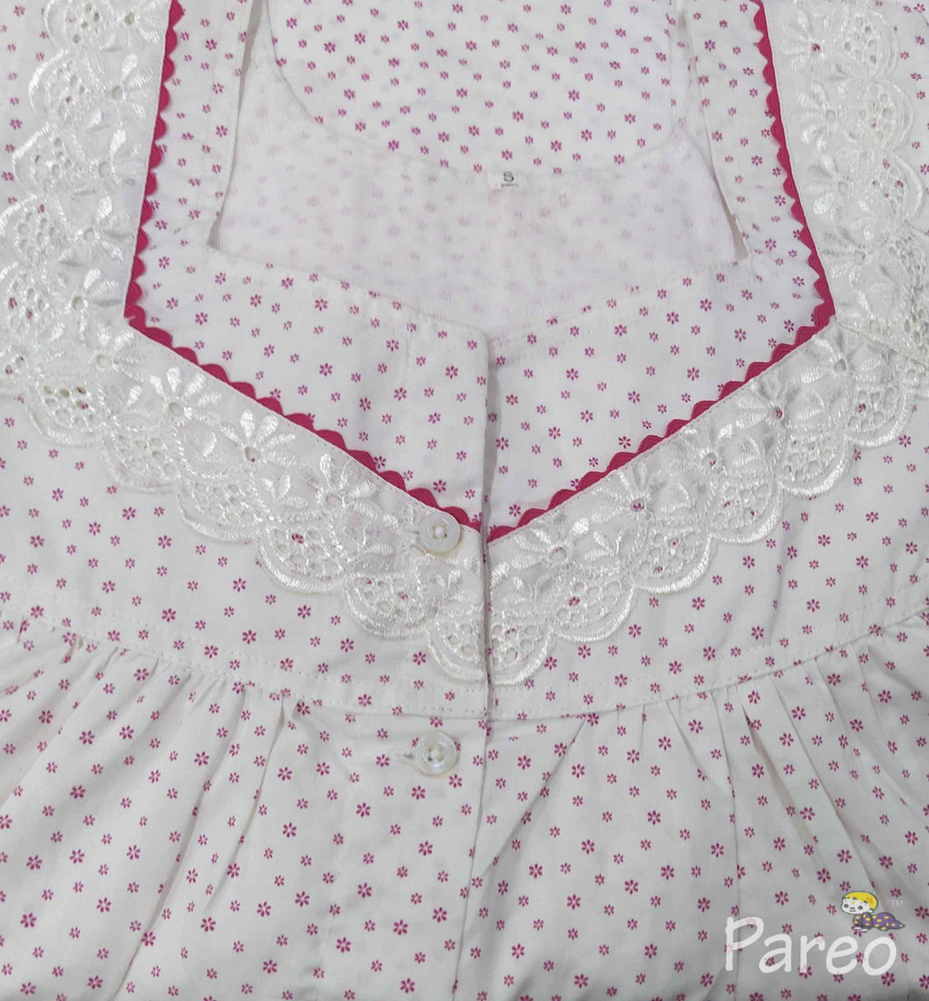 Cotton Full Open Small Printed Nighty
