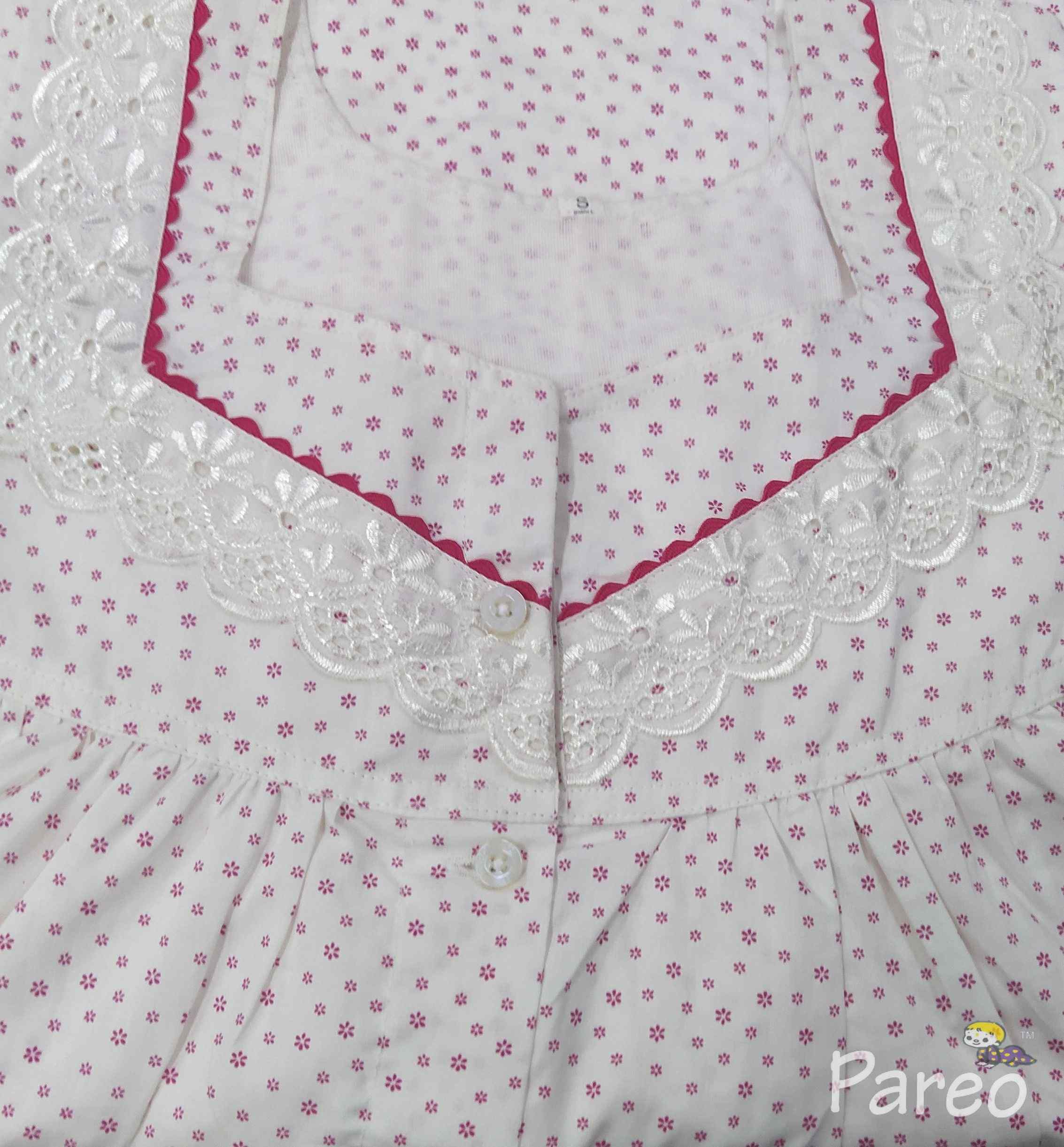 Cotton Full Open Small Printed Nighty