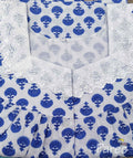 Cotton With Pockets, Half Open Large Printed Nighty