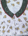 Rayon With Pockets, Half Open Medium Printed Nighty