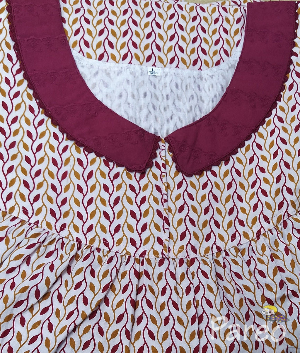 Cotton With Pockets, No Open, Extra Long Large Printed Nighty