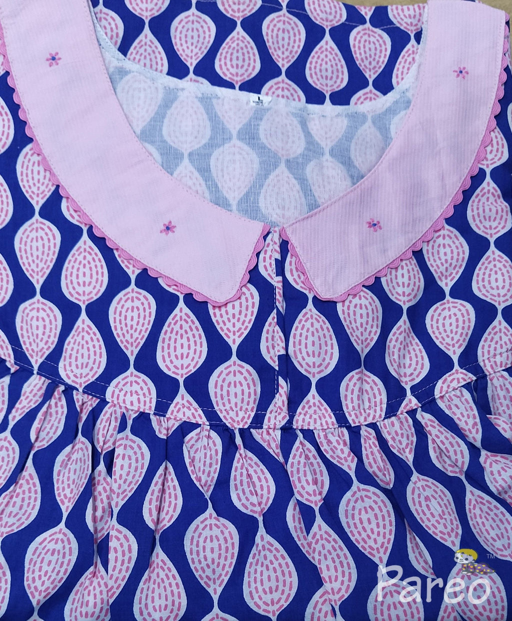 Cotton With Pockets, No Open, Extra Long Large Printed Nighty