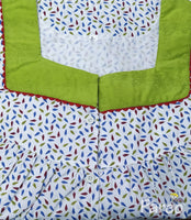 Cotton With Pockets, Half Open Large Printed Nighty