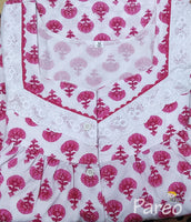 Cotton With Pockets, Half Open Medium Printed Nighty
