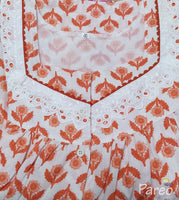 Cotton With Pockets, Half Open Medium Printed Nighty