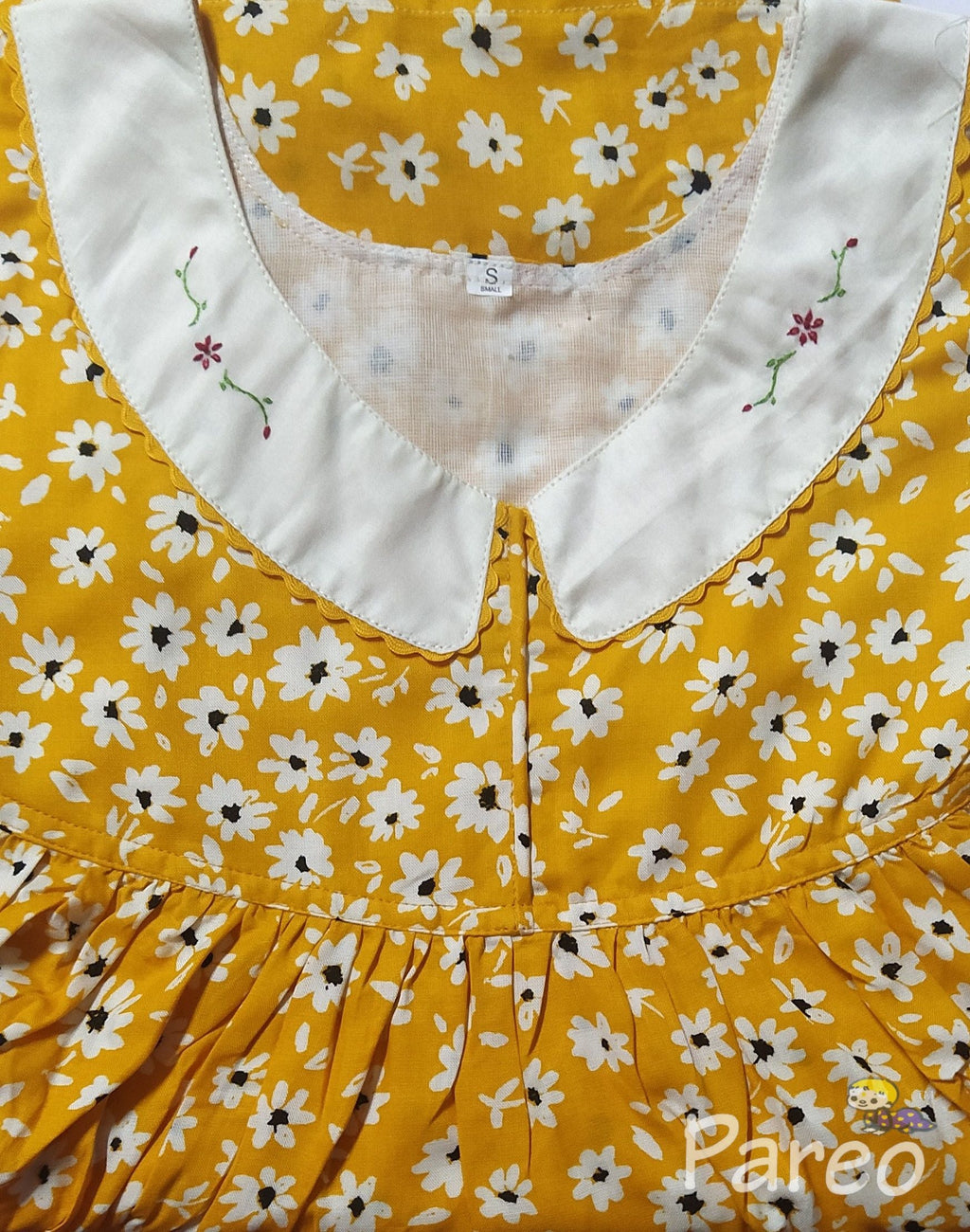 Rayon With Pockets, No Open Small Printed Nighty