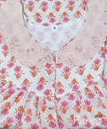 Soft Cotton With Pockets, Half Open Medium Printed Nighty