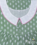 Soft Cotton With Pockets, Half Open Medium Printed Nighty
