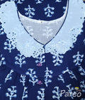 Soft Cotton With Pockets, Half Open Medium Printed Nighty