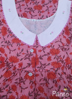 Soft Cotton With Pockets, Half Open, Extra Long Large Printed Nighty