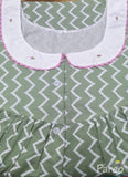 Soft Cotton With Pockets, Half Open Large Printed Nighty