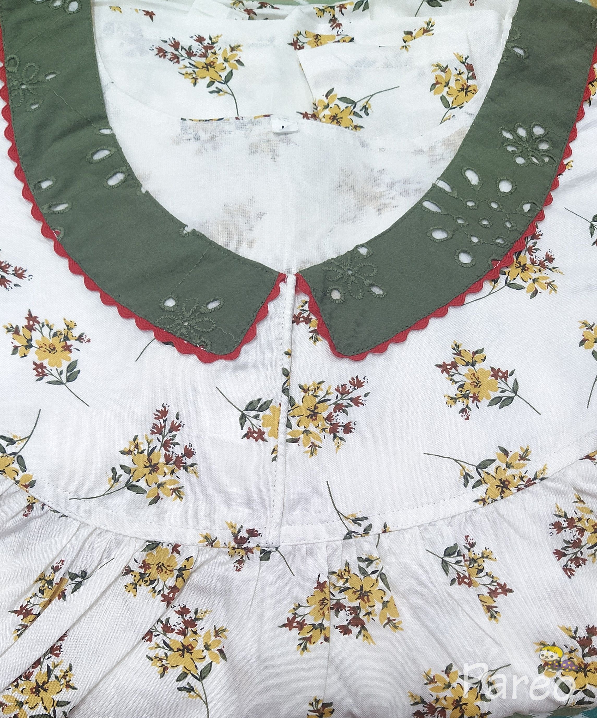 Rayon With Pockets, No Open Large Printed Nighty
