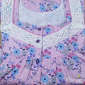 Cotton With Pockets, Half Open Small Printed Nighty