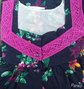 Rayon Full Open Small Printed Nighty