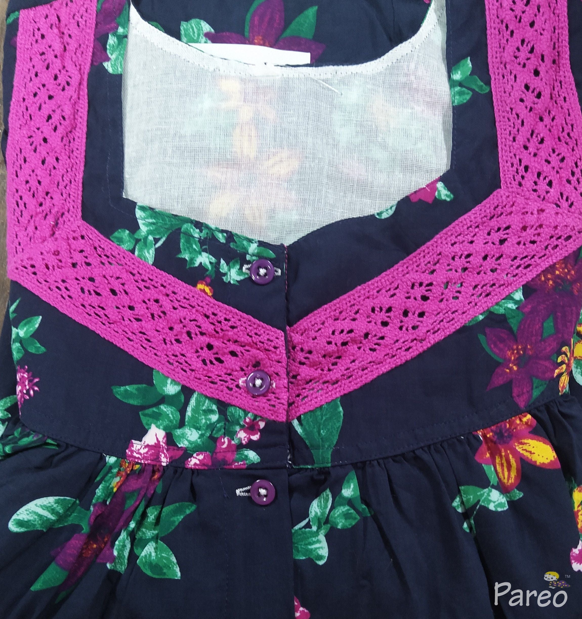 Rayon Full Open Small Printed Nighty