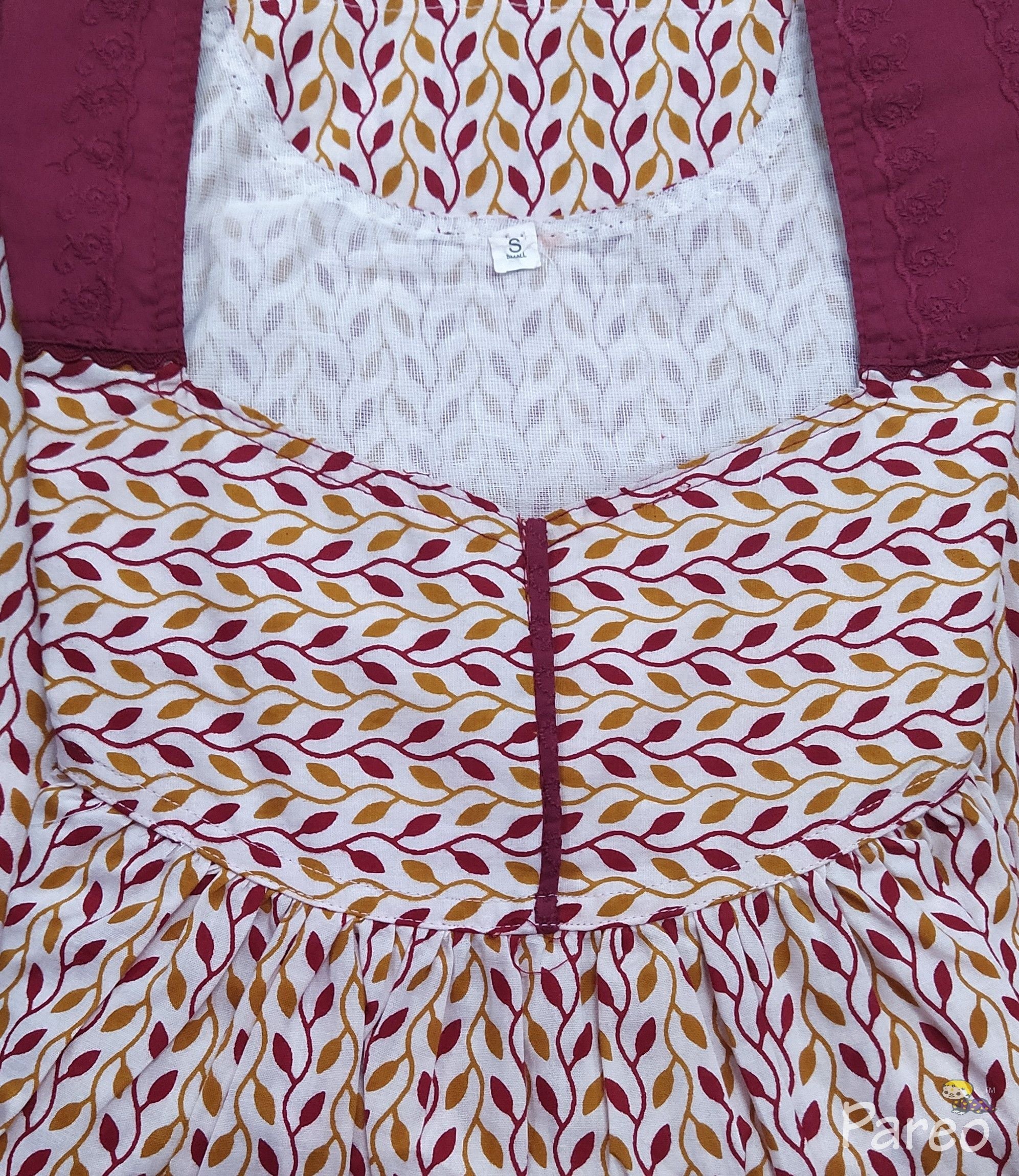 Cotton With Pockets, No Open Small Printed Nighty