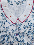 Rayon With Pockets, Half Open Small Printed Nighty