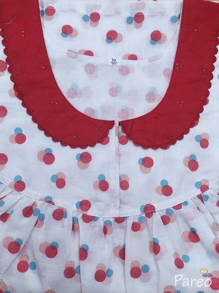 Soft Cotton With Pockets, No Open Medium Printed Nighty