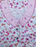Soft Cotton With Pockets, Half Open Small Printed Nighty