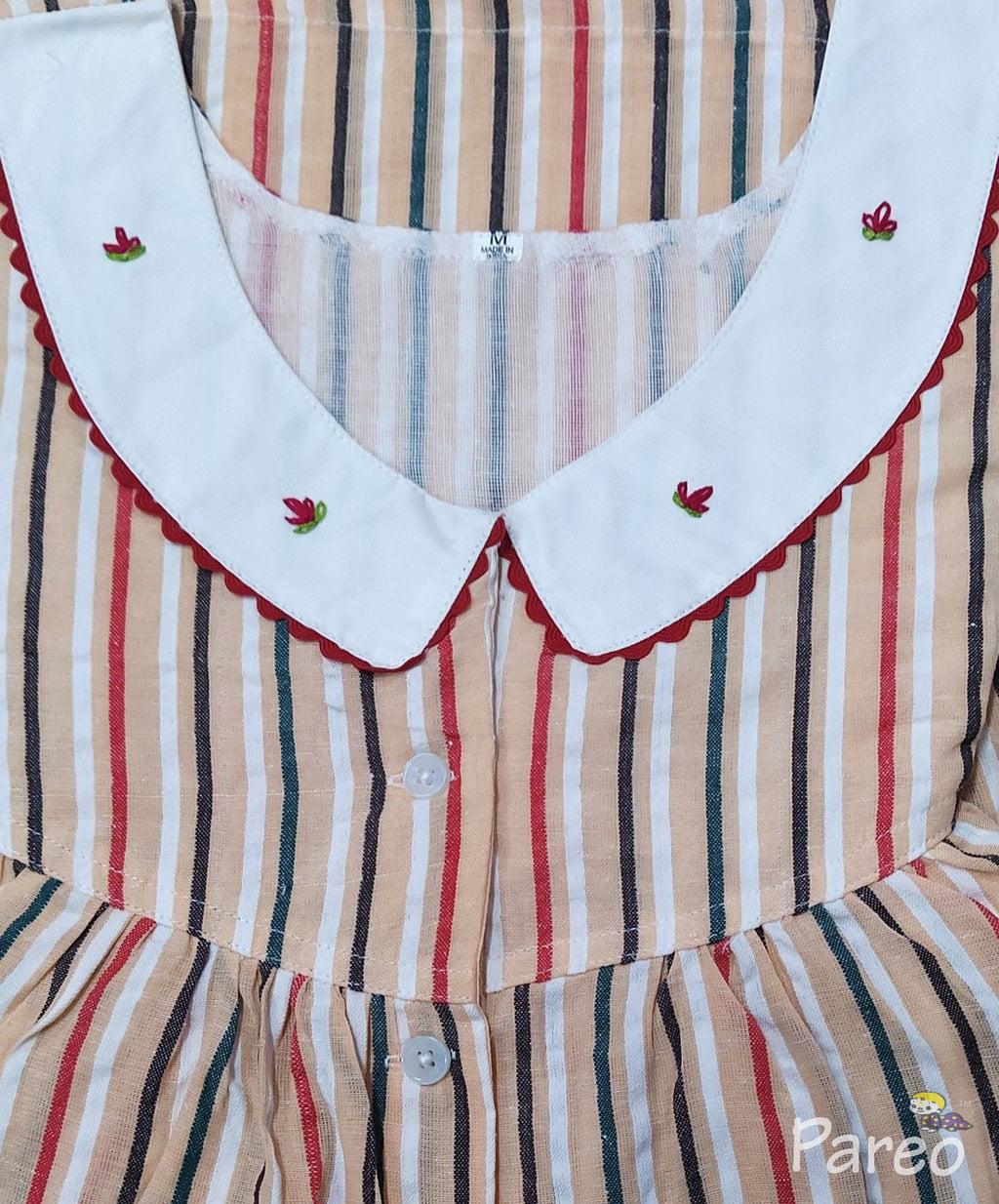 Cotton With Pockets, Half Open Medium Printed Nighty