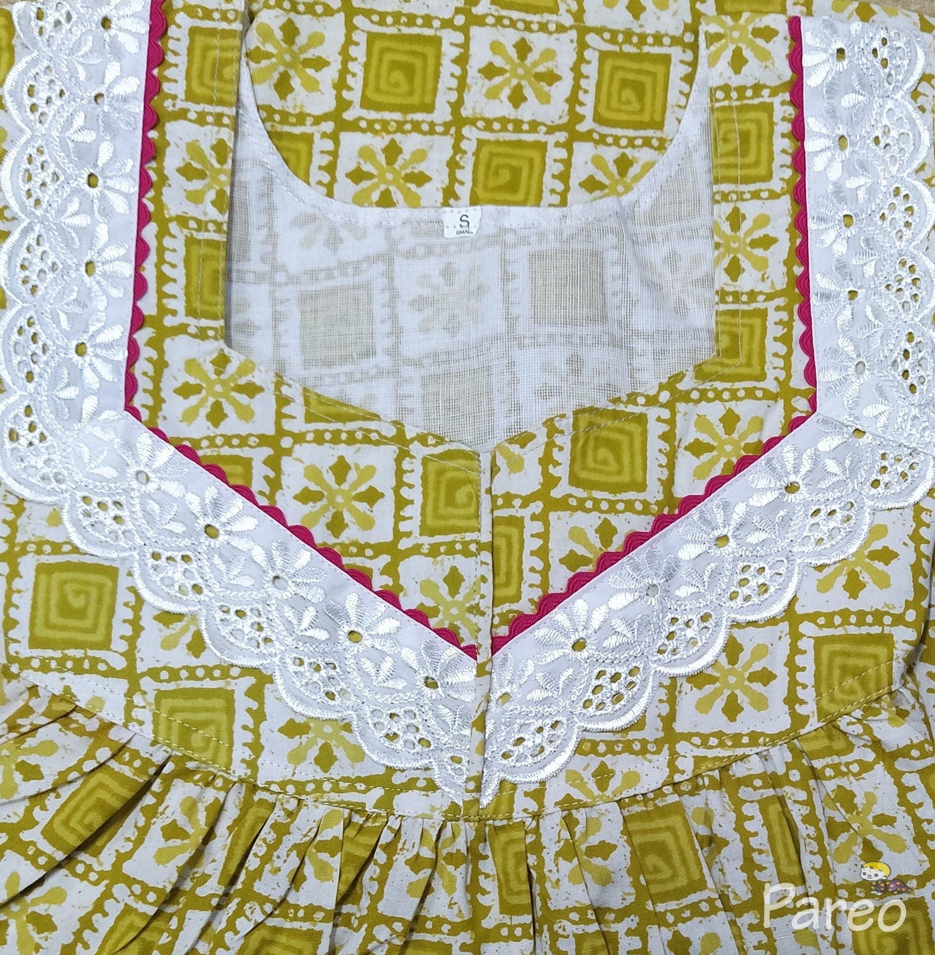 Cotton With Pockets, No Open Small Printed Nighty