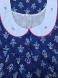 Soft Cotton With Pockets, Half Open Medium Printed Nighty