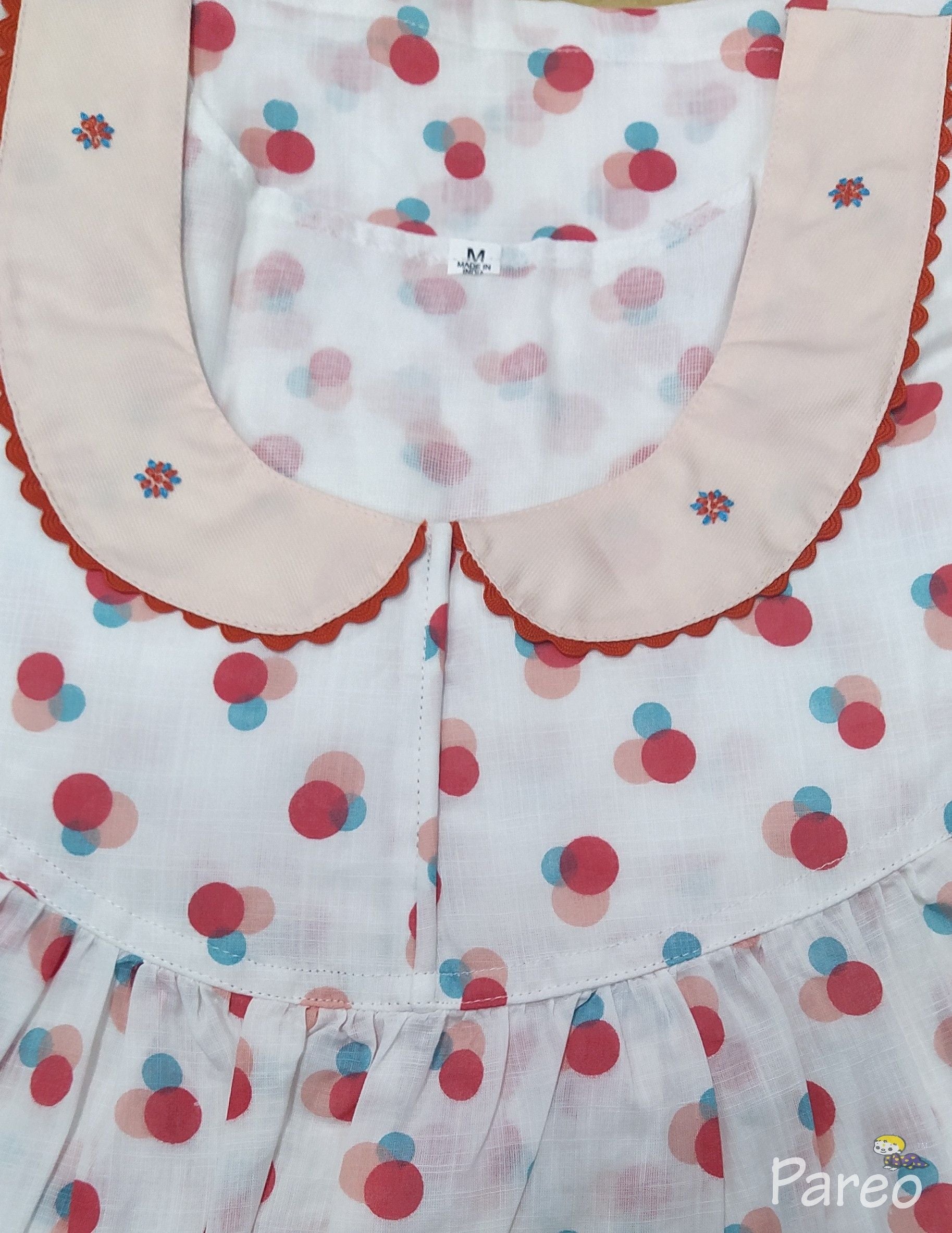 Soft Cotton With Pockets, No Open Medium Printed Nighty