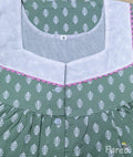 Soft Cotton With Pockets, Half Open Small Printed Nighty